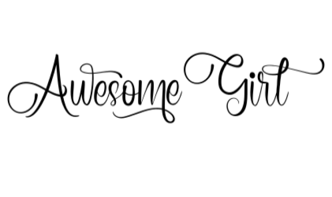 Awesome Girl Font Preview