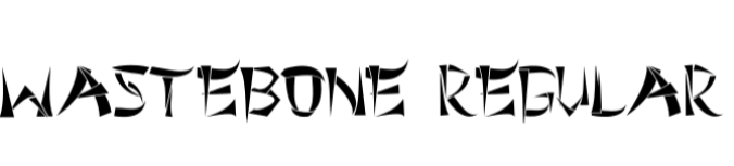 Wastebone Font Preview