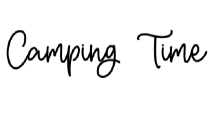Camping Time Font Preview
