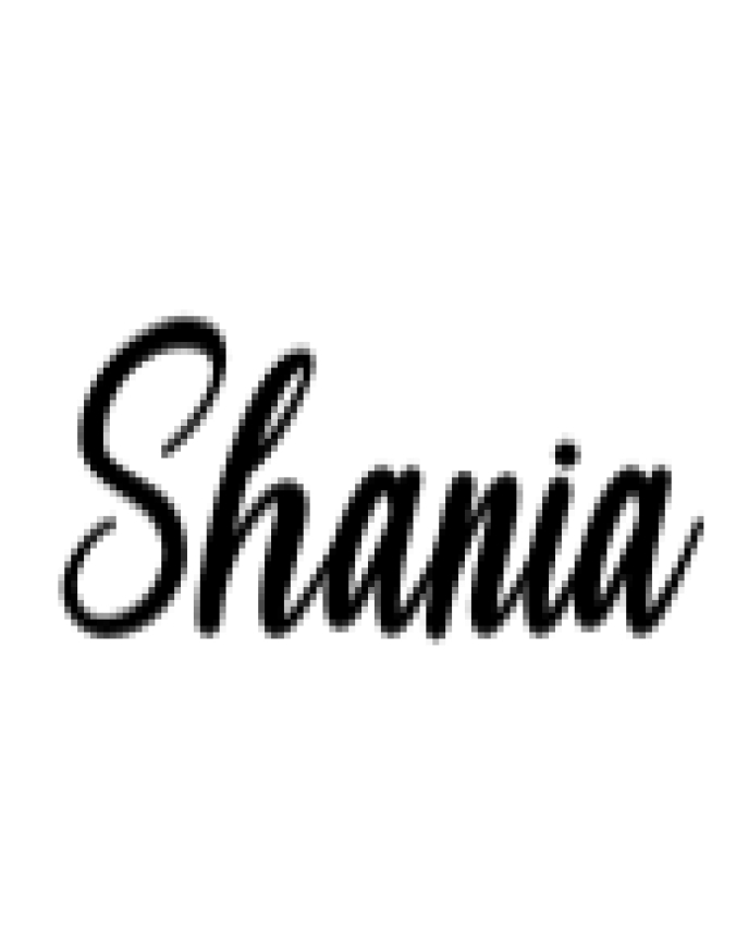 Shania Font Preview