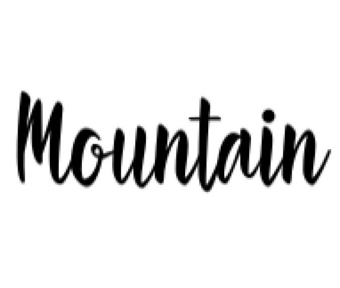 Mountain Font Preview