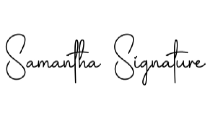 Samantha Signature Font Preview