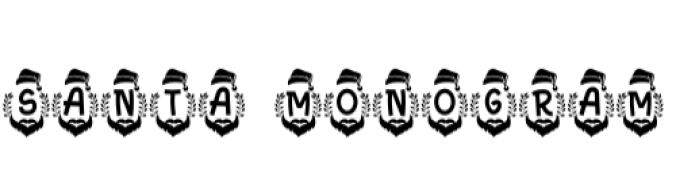 Santa Monogram Font Preview