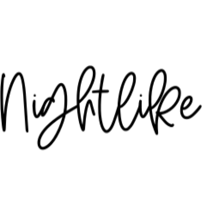 Nightlike Font Preview