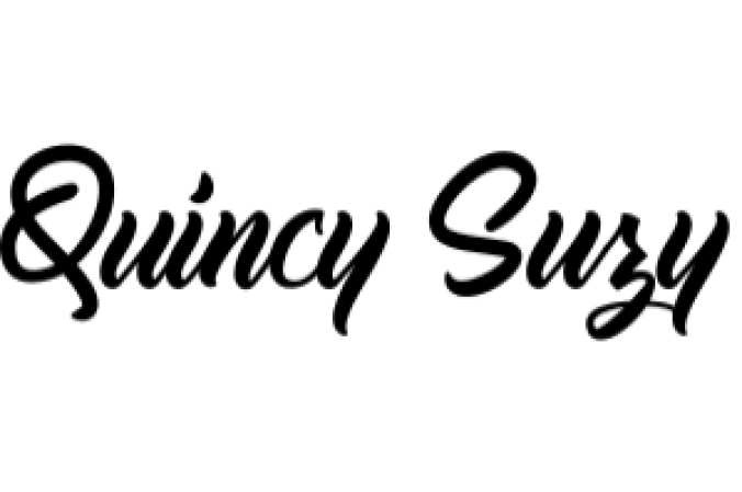 Quincy Suzy Font Preview