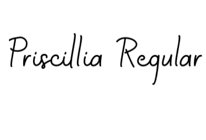 Priscillia Font Preview