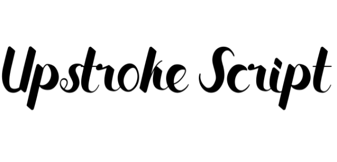 Upstroke Script Font Preview