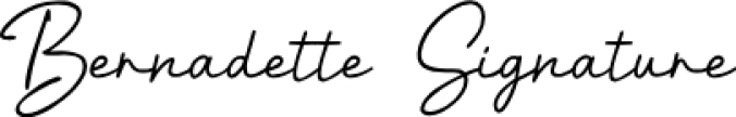 Bernadette Signature Font Preview