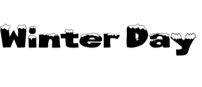 Winter Day Font Preview