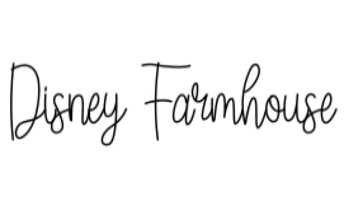 Disney Farmhouse Font Preview