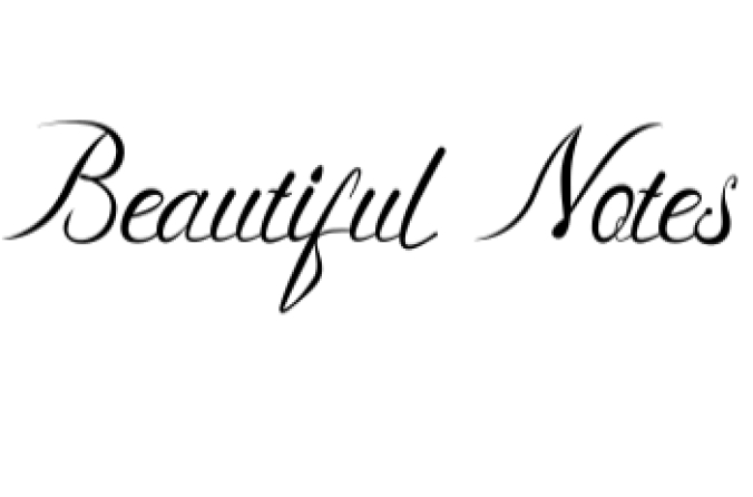Beautiful Notes Font Preview