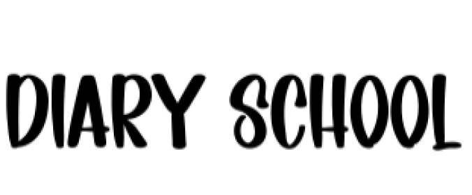Diary School Font Preview