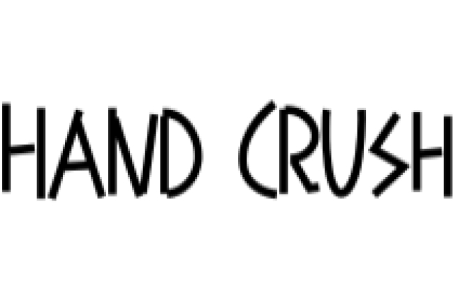 Hand Crush Font Preview