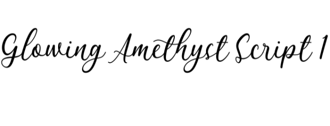 Glowing Amethyst Font Preview