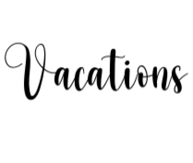 Vacations Font Preview