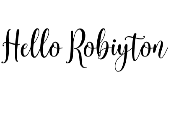 Hello Robiyton Font Preview