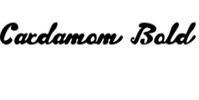 Cardamom Font Preview