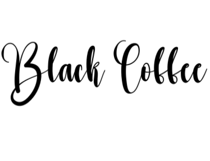 Black Coffee Font Preview