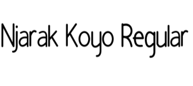 Njarak Koyo Font Preview