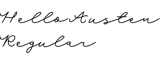 Hello Austen Font Preview