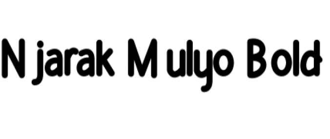 Njarak Mulyo Font Preview