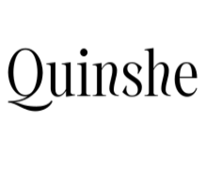 Quinshe Font Preview