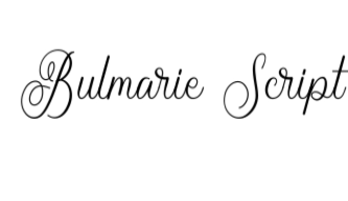 Bulmarie Font Preview