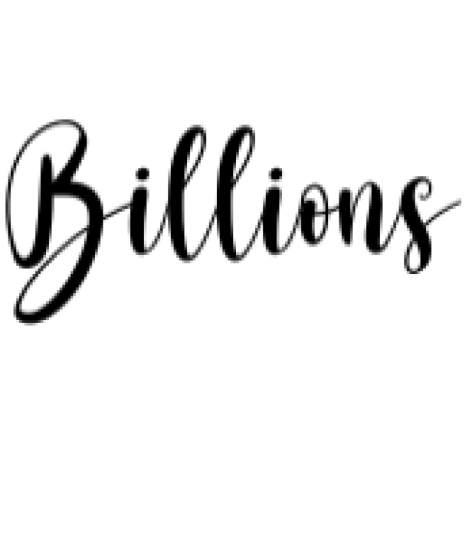 Billions Font Preview