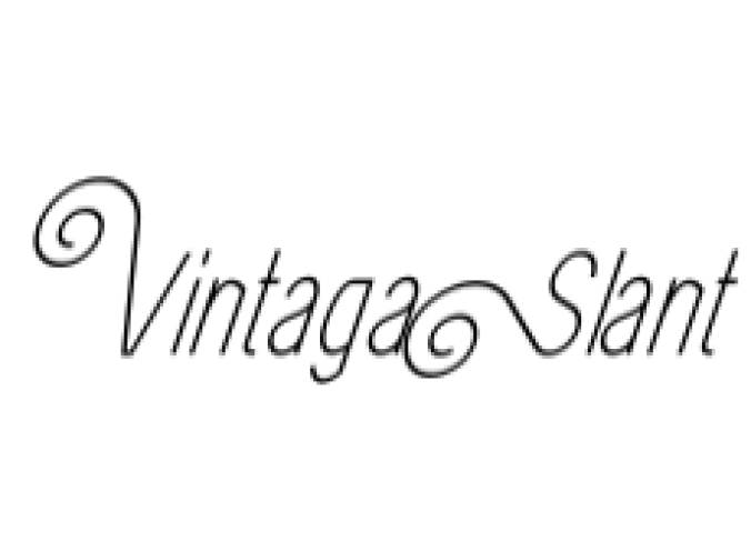 VintagaSlant Font Preview