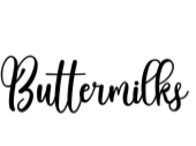 Buttermilks Font Preview