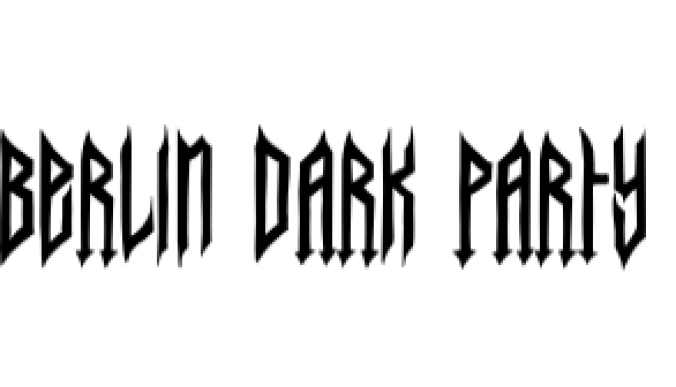 Berlin Dark Party Font Preview