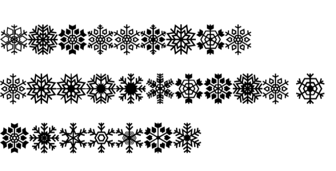 Christmas Snowflakes 2.0 Font Preview