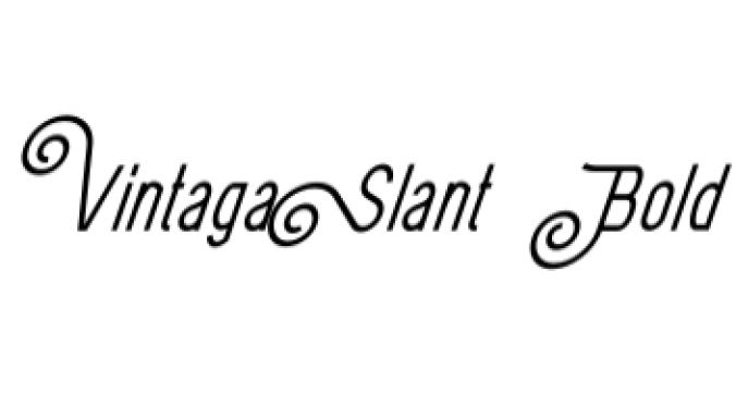 VintagaSlant Bold Font Preview