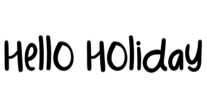 Hello Holiday Font Preview