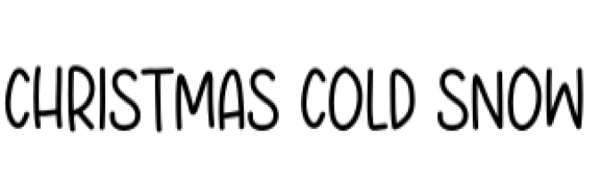Christmas Cold Snow Font Preview