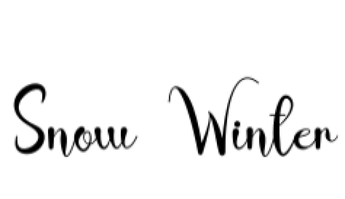 Snow Winter Font Preview