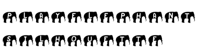 Play Elephant Silhouette Font Preview