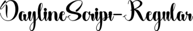 Dayline Scrip Font Preview