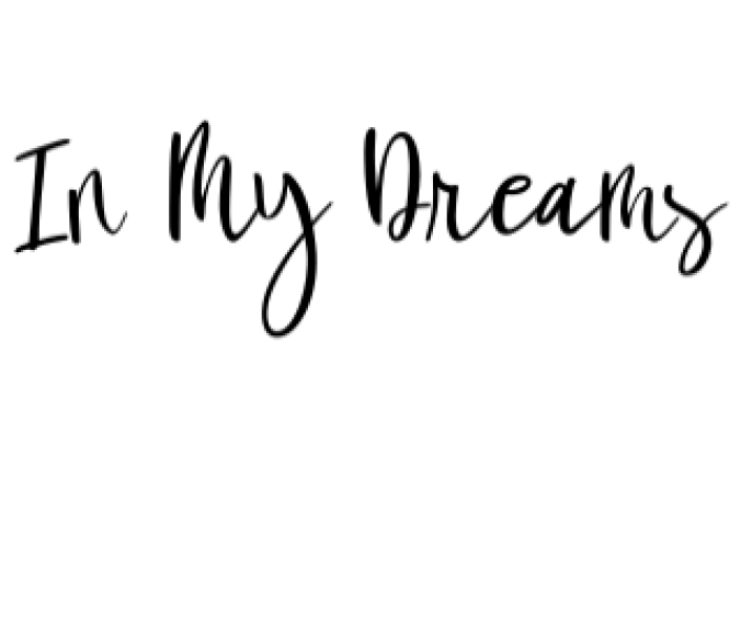 In My Dreams Font Preview