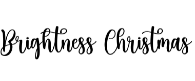 Brightness Christmas Font Preview