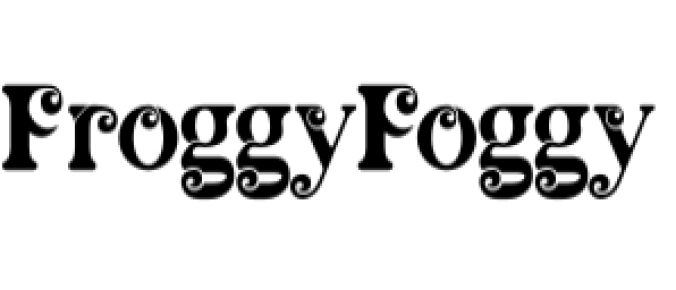 Froggy Foggy Font Preview