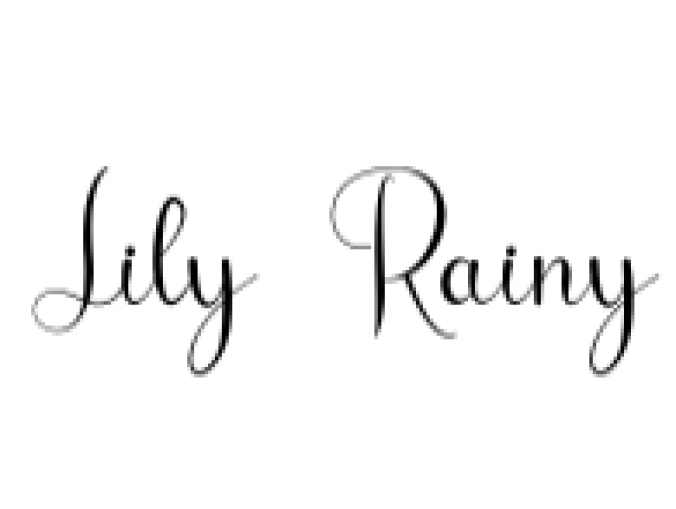 Lily Rainy Font Preview