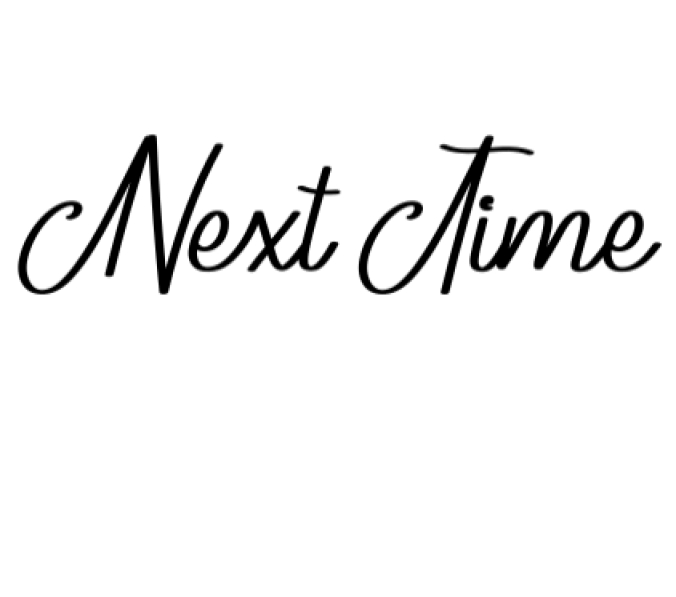 Next Time Font Preview