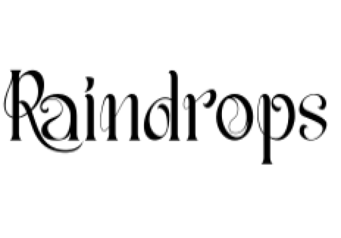 Raindrops Font Preview