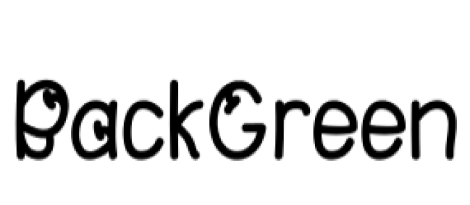 Back Green Font Preview