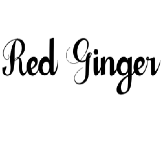 Red Ginger Font Preview