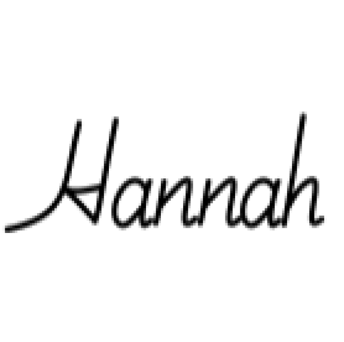 Hannah Font Preview