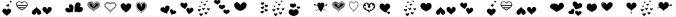 Simple Hearts Dingbat, a valentines dingbat Font Preview