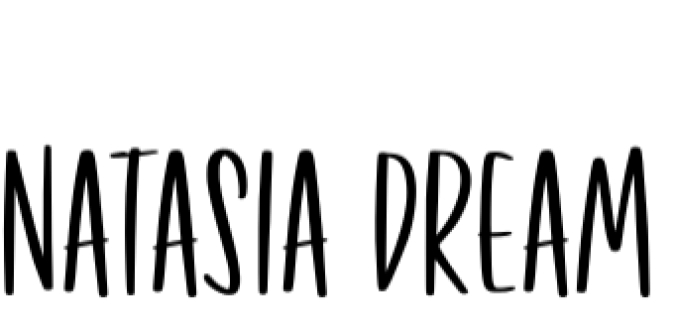 Natasia Dream Font Preview