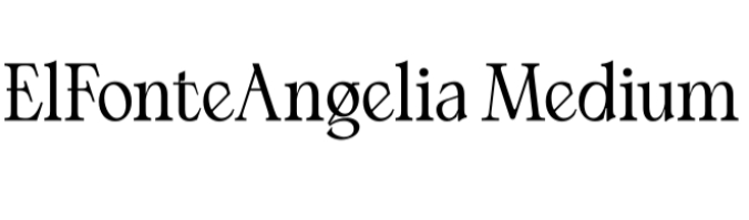 Angelia Medium Font Preview